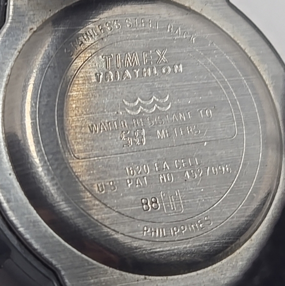 1994 Vintage Timex Ironman Triathlon 8 Lap 50M Chronograph Alarm New Battery - Picture 9 of 9